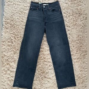 Levi’s black ribcage jeans